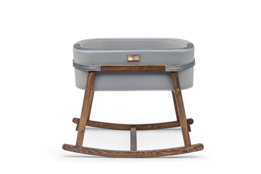 Hanah Home Kolevka za bebe Hier, 90x70x58 cm, Siva-orah