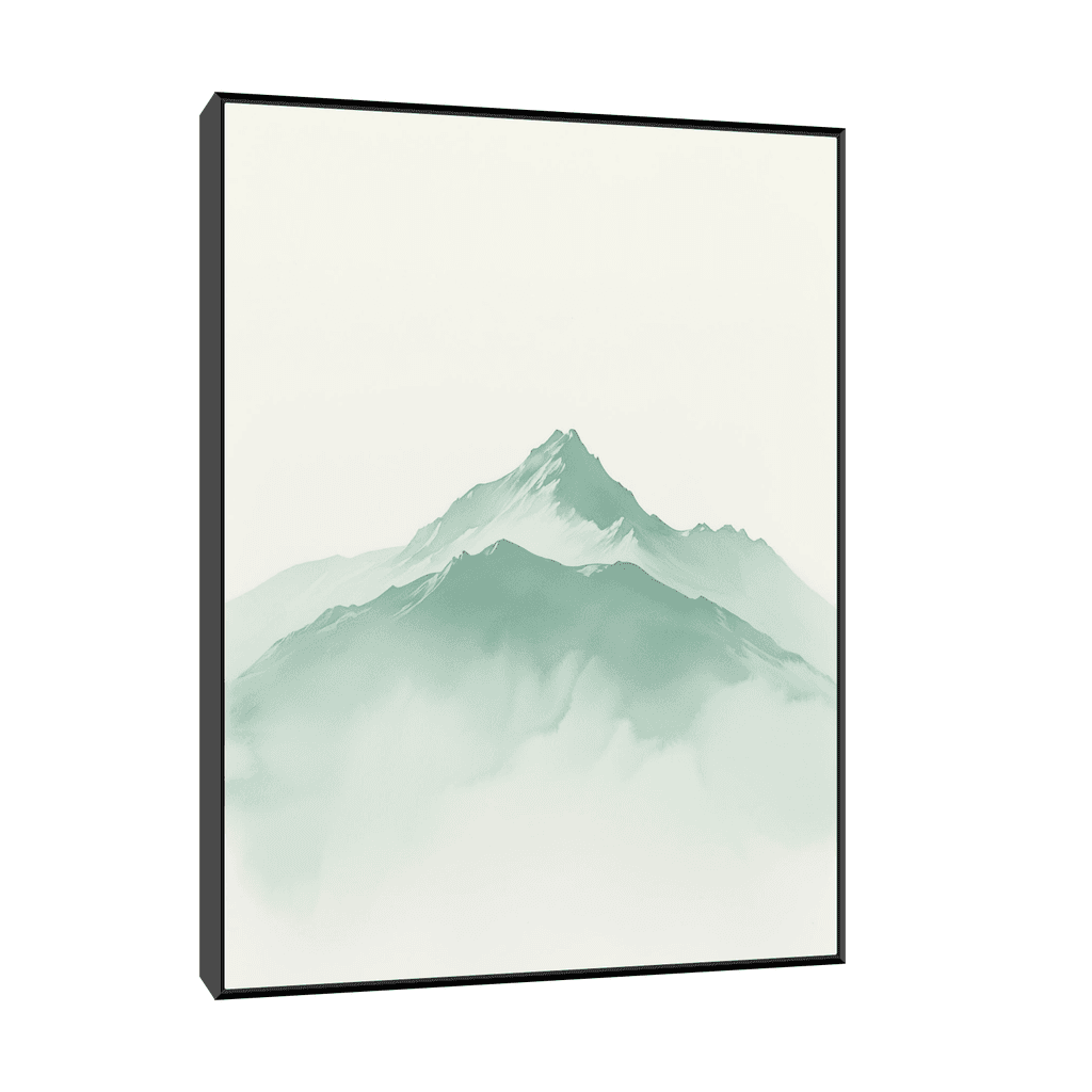 Canvas Slika na platnu Vrhovi, Sa ramom, 90 x 120 cm, Crni