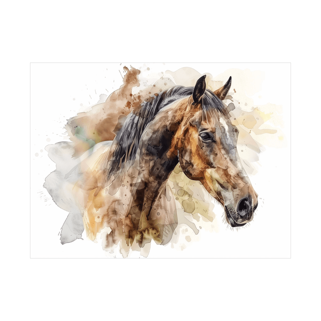 Canvas Slika na platnu Konj - akvarel, 60 x 45 cm