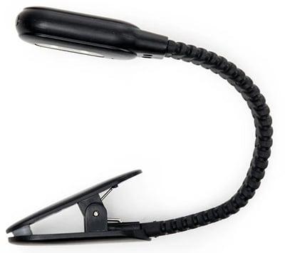 Punjiva lampa sa štipaljkom za knjige, Crna