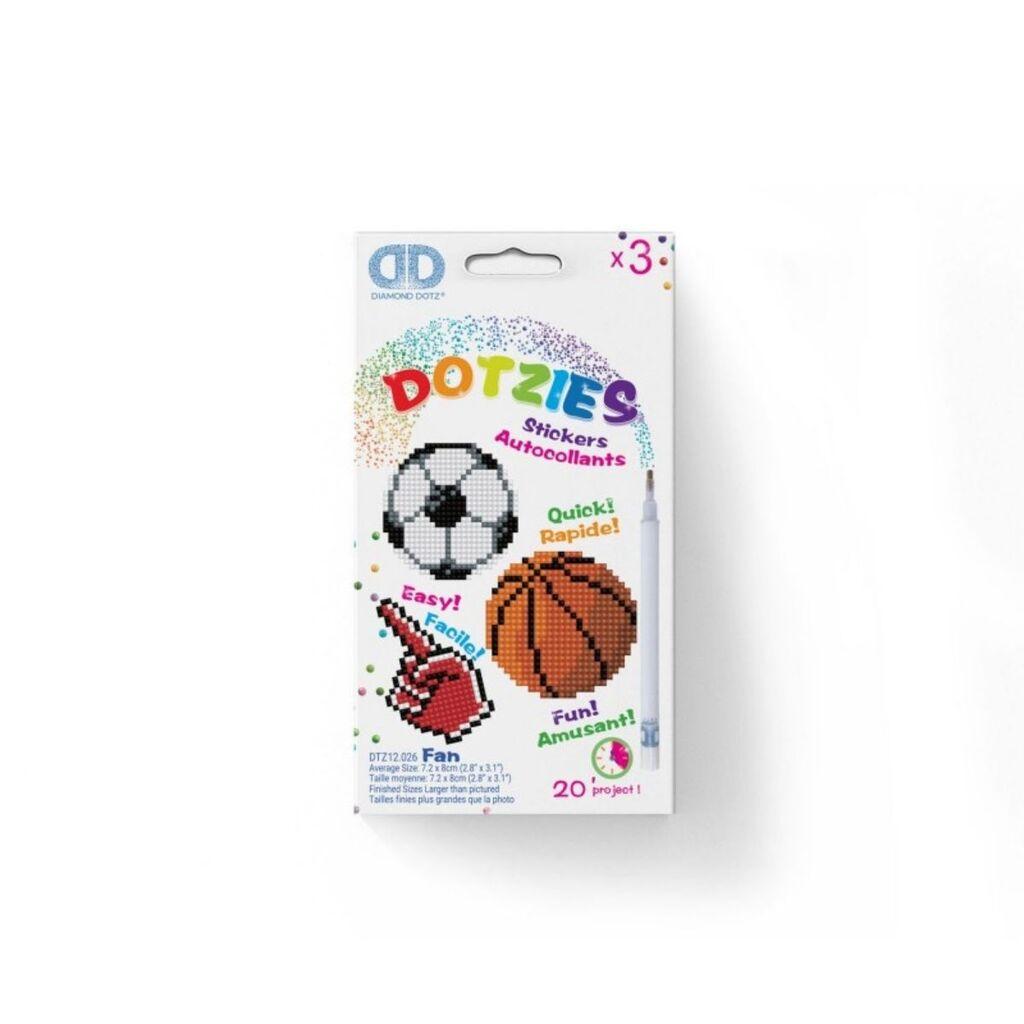 Diamond Dotz Set stikera Dijamantski mozaik Soccer Ball, Basket Ball