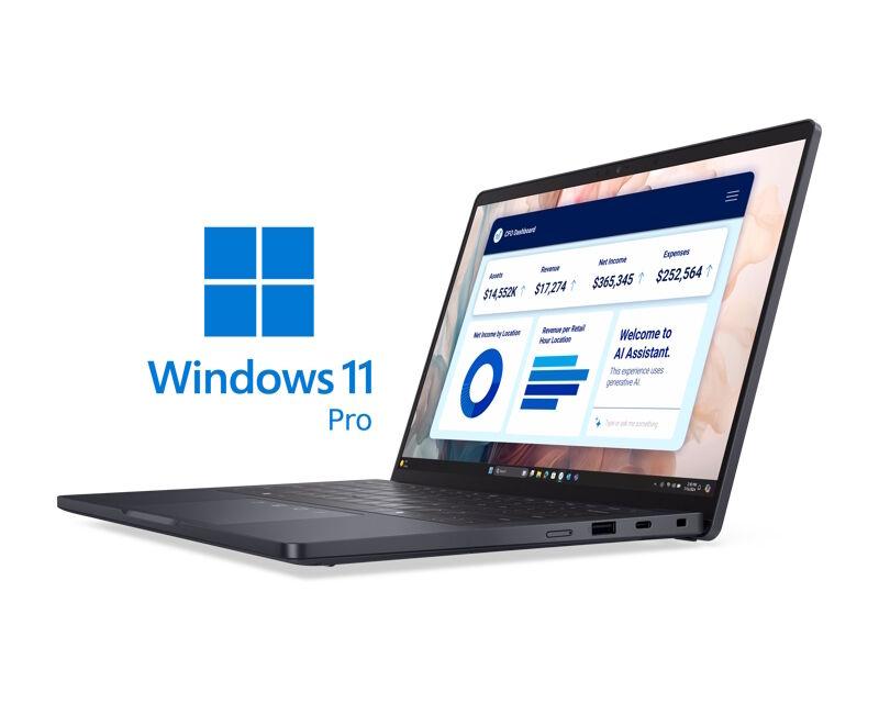 Dell Laptop Pro 13 Premium 13.3" FHD+ 400nits Core Ultra 5 236V 16GB, 512GB, SSD, Backlit FP Win11Pro 3yr ProSupport, Crni