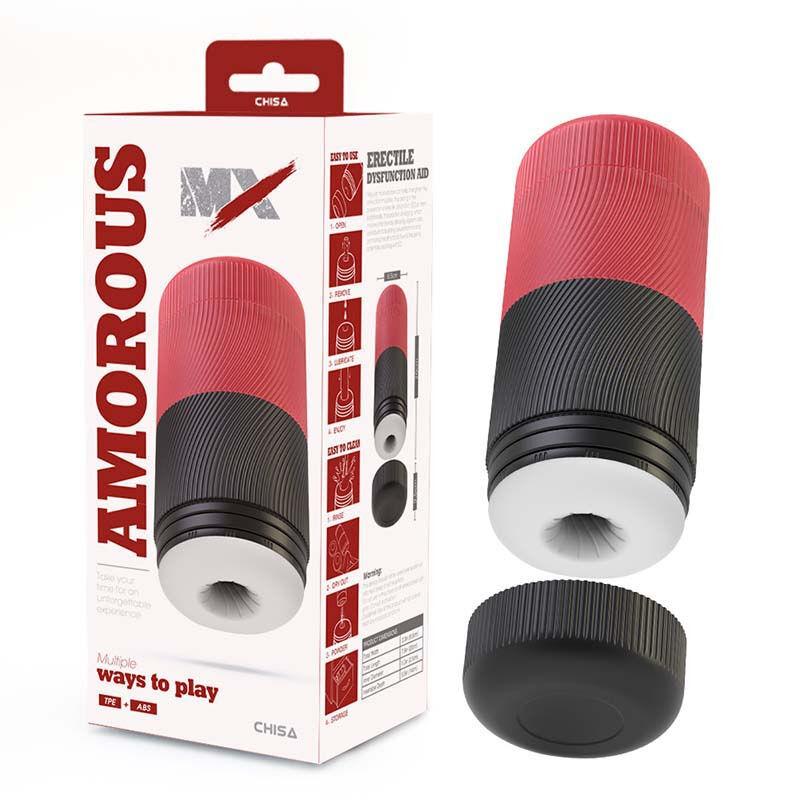 Masturbator Amorous, 20cm, Crveno-crni