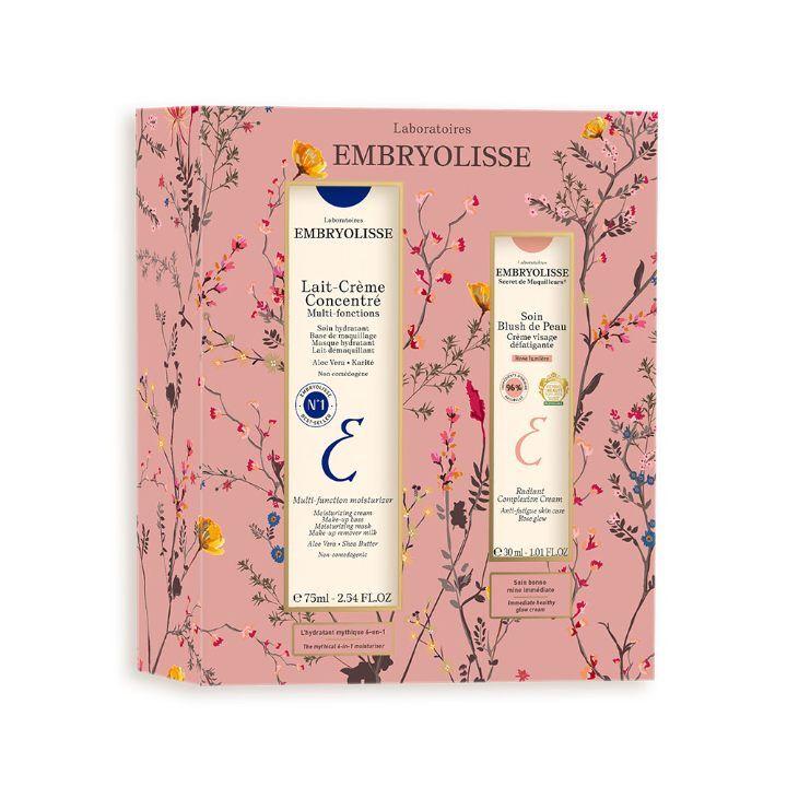 Embryolisse Set za lice Višenamenska hranljiva hidratantna krema, 75 ml + Krema za blistavu kožu, 30 ml