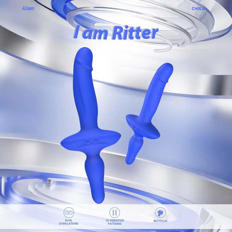 Dupli vibrator Ritter, 26.1cm, Plavi