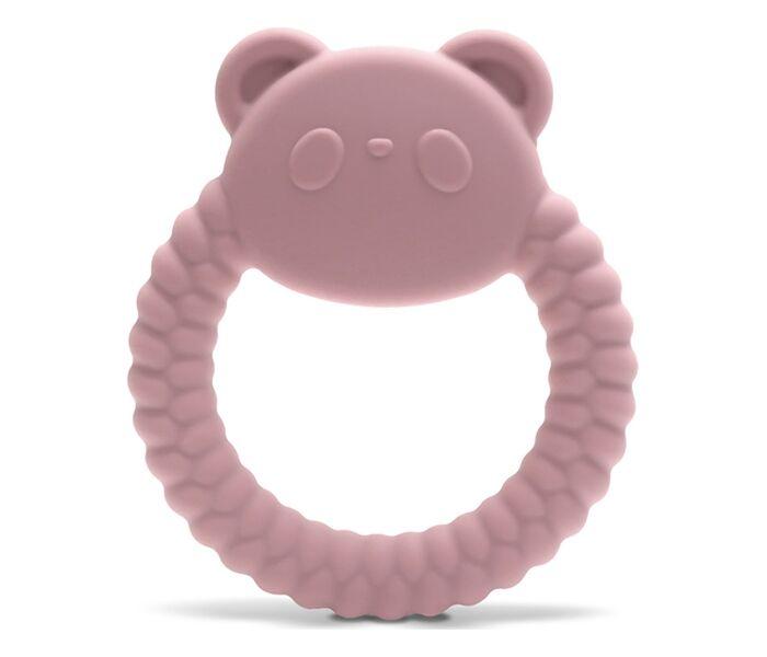 Lorelli Silikonska glodalica za bebe Panda, Roze