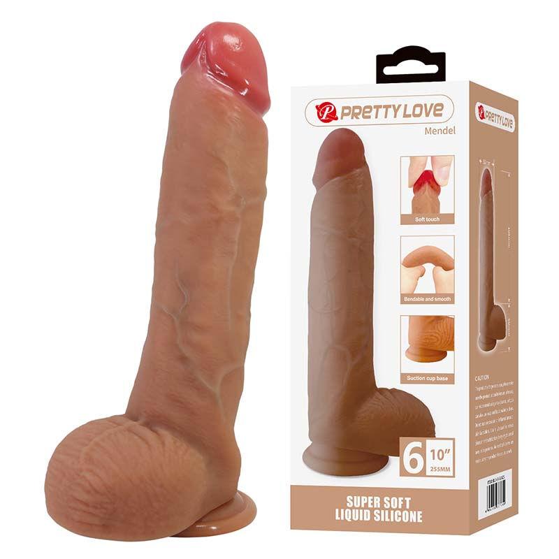 Dildo Mendel 008142N, Silikonski, 25cm, Boja kože