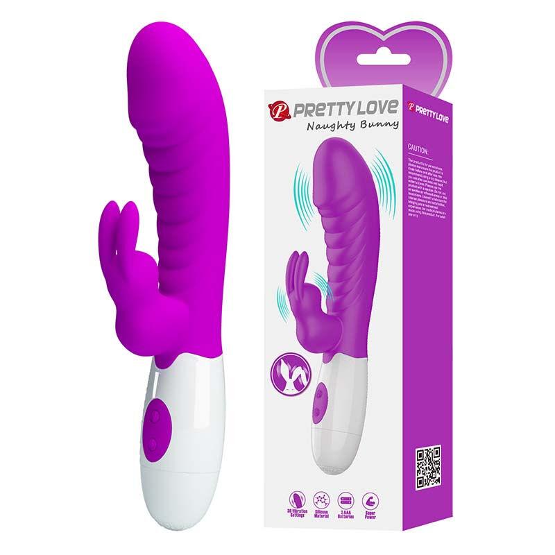 Multifunkcionalni zeka vibrator Naughty Bunny 500071, 19.8cm, Ljubičasti