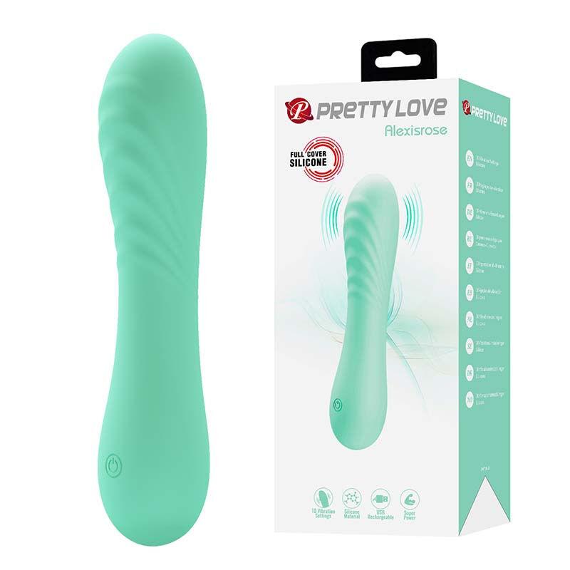 Silikonski vibrator Alexisrose 500053-1, 15cm, Menta