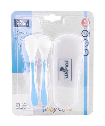 Lorelli Set kašika za bebe u kutiji, 2 komada, Belo-plavi