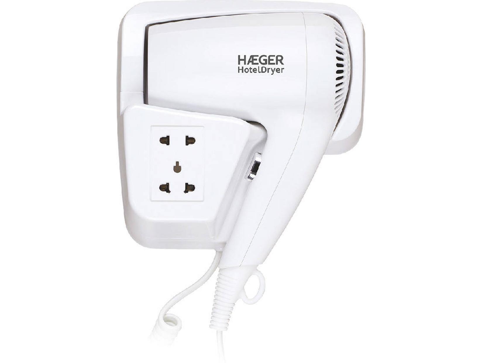 HAEGER HD-120.006A Fen sa držačem za zid i strujnom utičnicom HD-120.006A, Beli