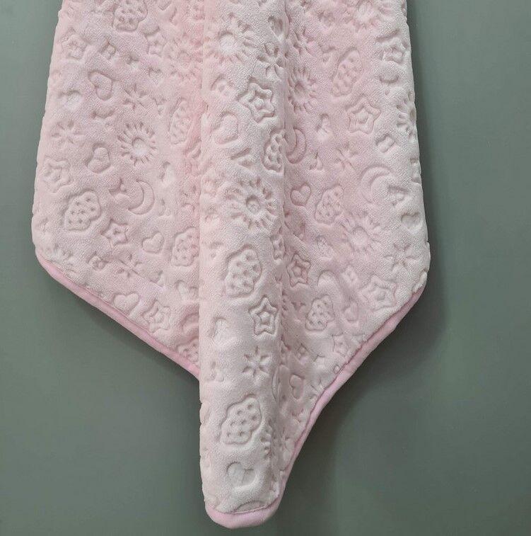 DekorDom Ćebe za bebe CB Emboss, 100x120 cm, Svetloroze