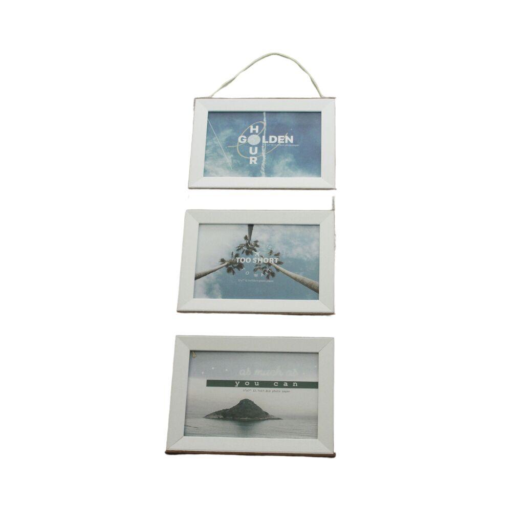 DekorDom Set ramova za slike Scale HW253-3 N25, 13x18 cm, 3 komada, Beli