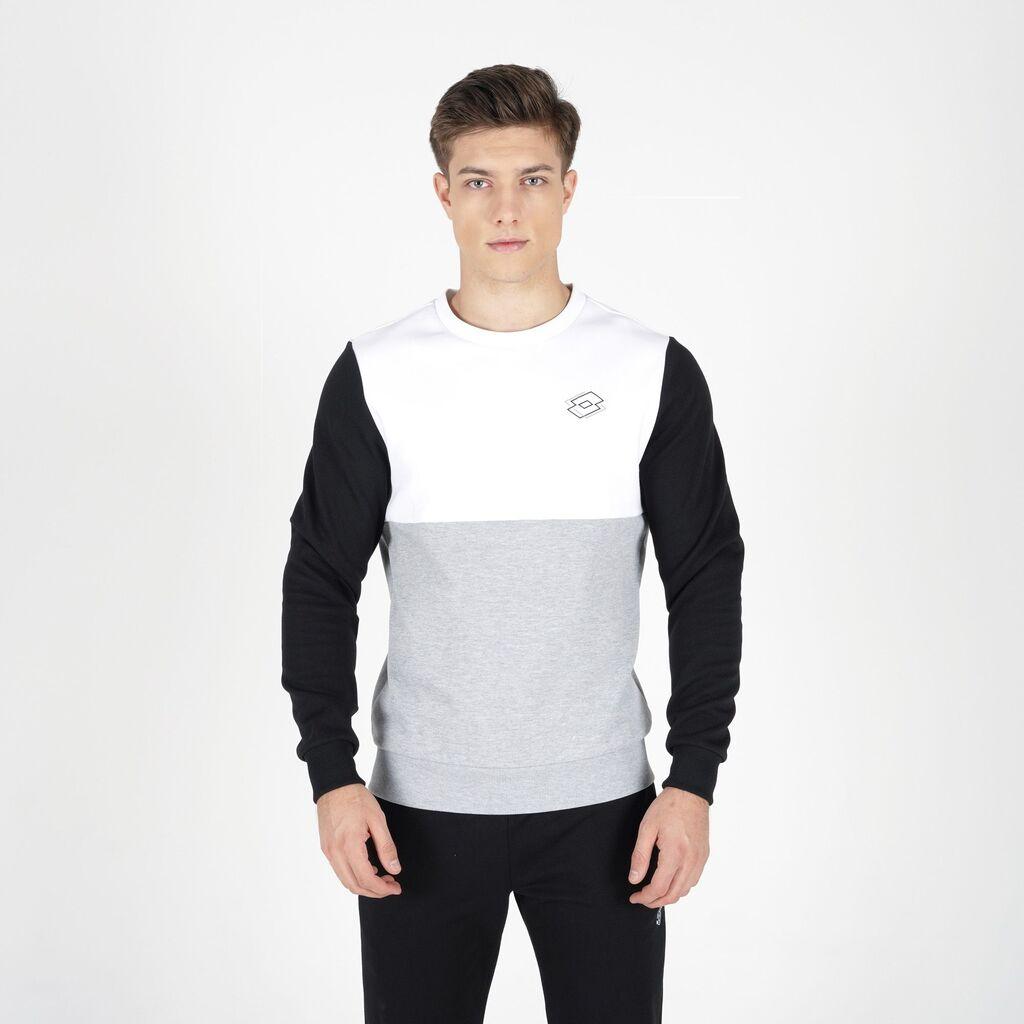 Lotto Muški duks Riga crewneck, Sivo-beli
