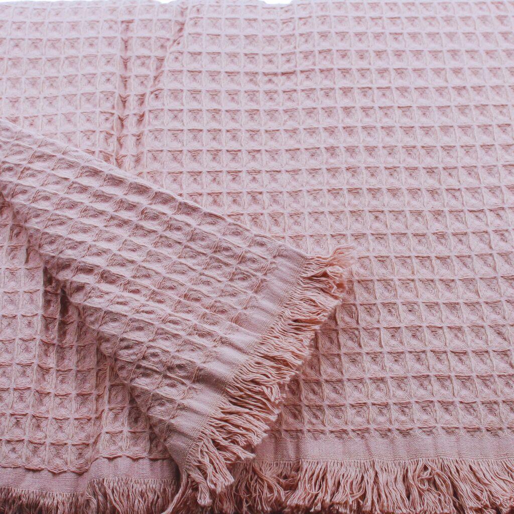 DekorDom Prekrivač Soft Vafel, 220x240 cm, Svetloroze