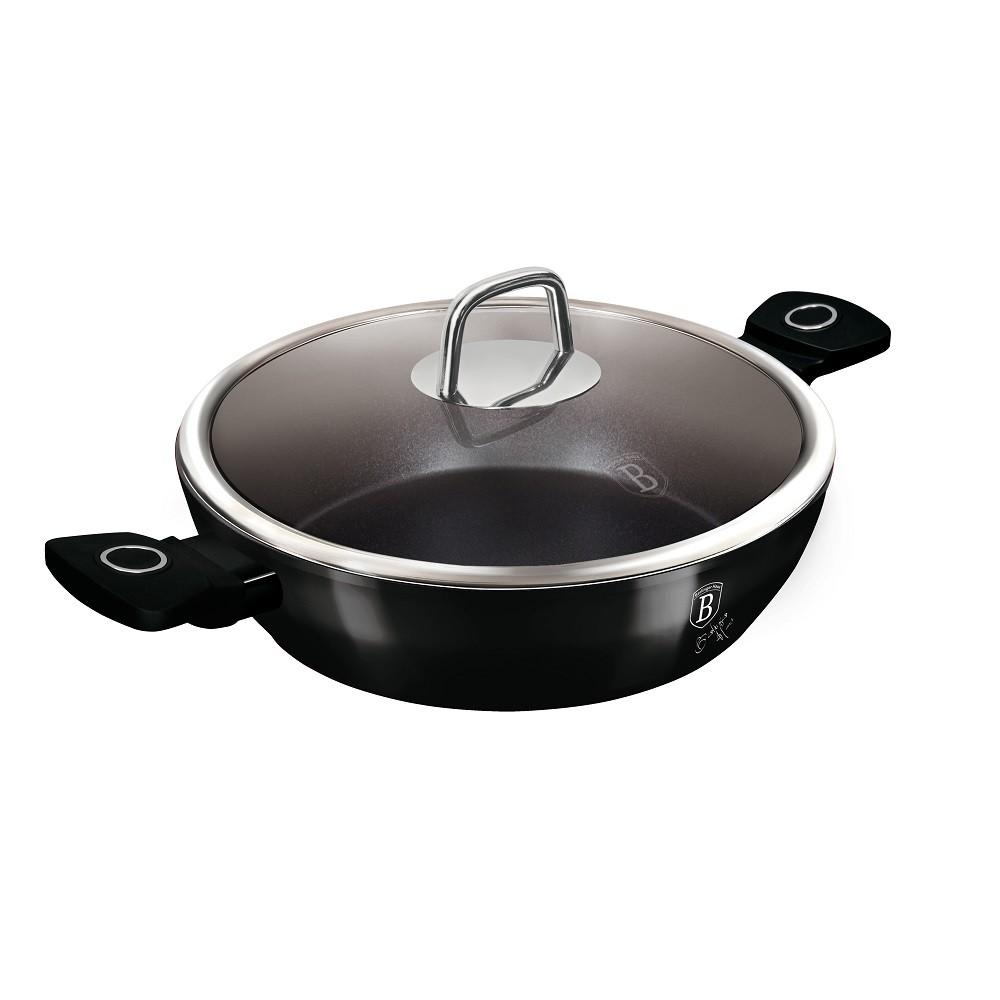 BERLINGER HAUS Šerpa plitka sa poklopcem 28cm Black Vantage Collection BH-8222S