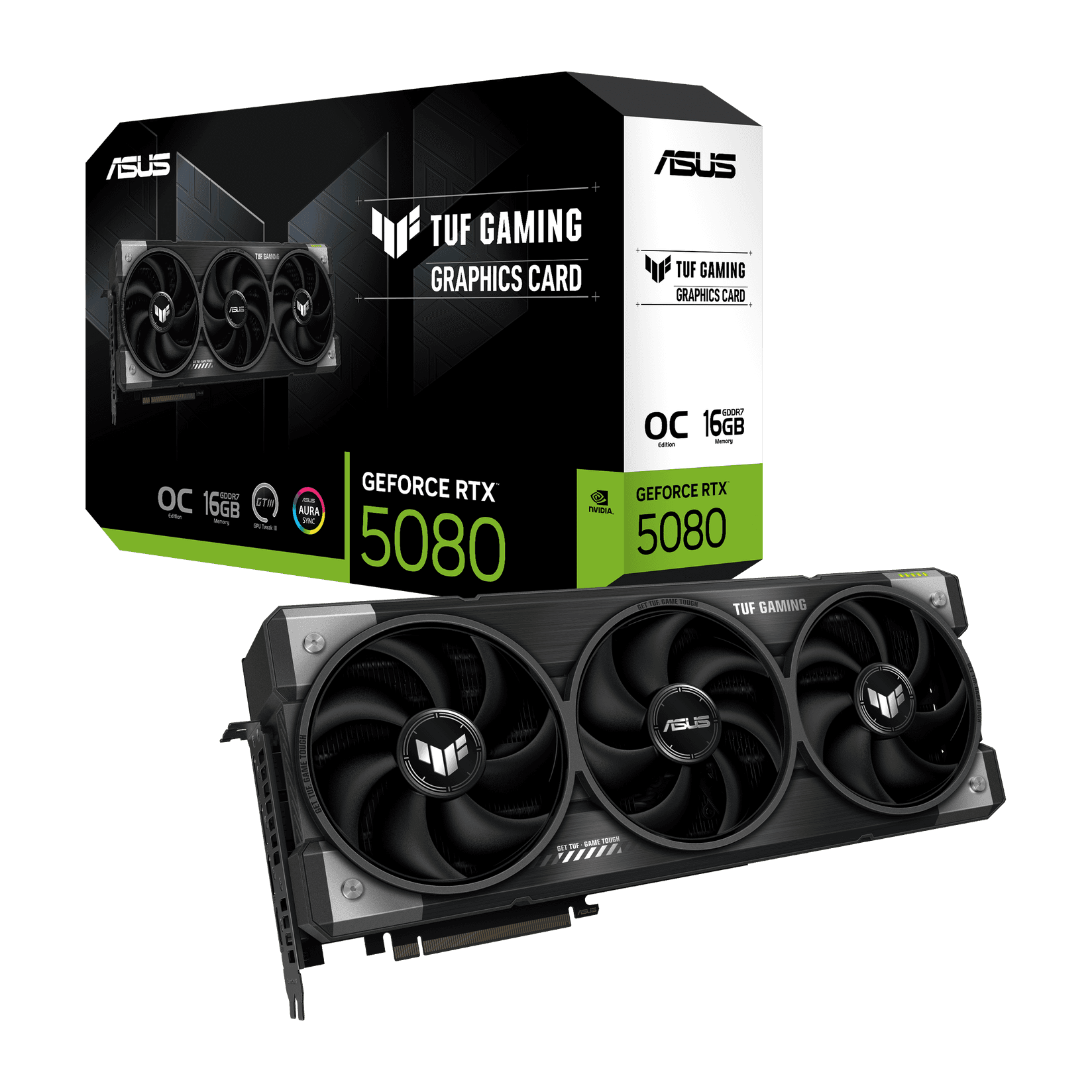 ASUS Grafička kartica GeForce RTX 5080 TUF Gaming, 16GB, Tamnosiva