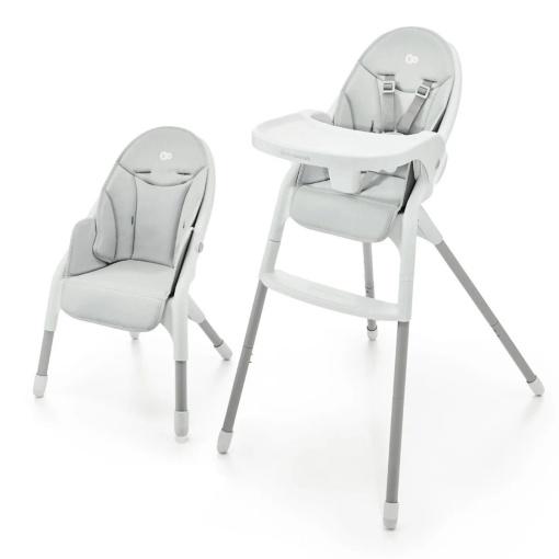 KINDERKRAFT Stolica za hranjenje beba Dinnly Light, do 15 kg, Siva
