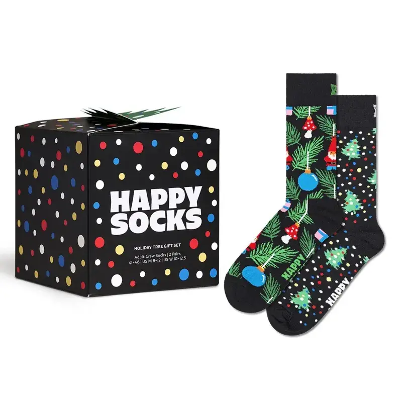 Happy Socks Set čarapa Holiday Tree gift, 2 para, Šarene