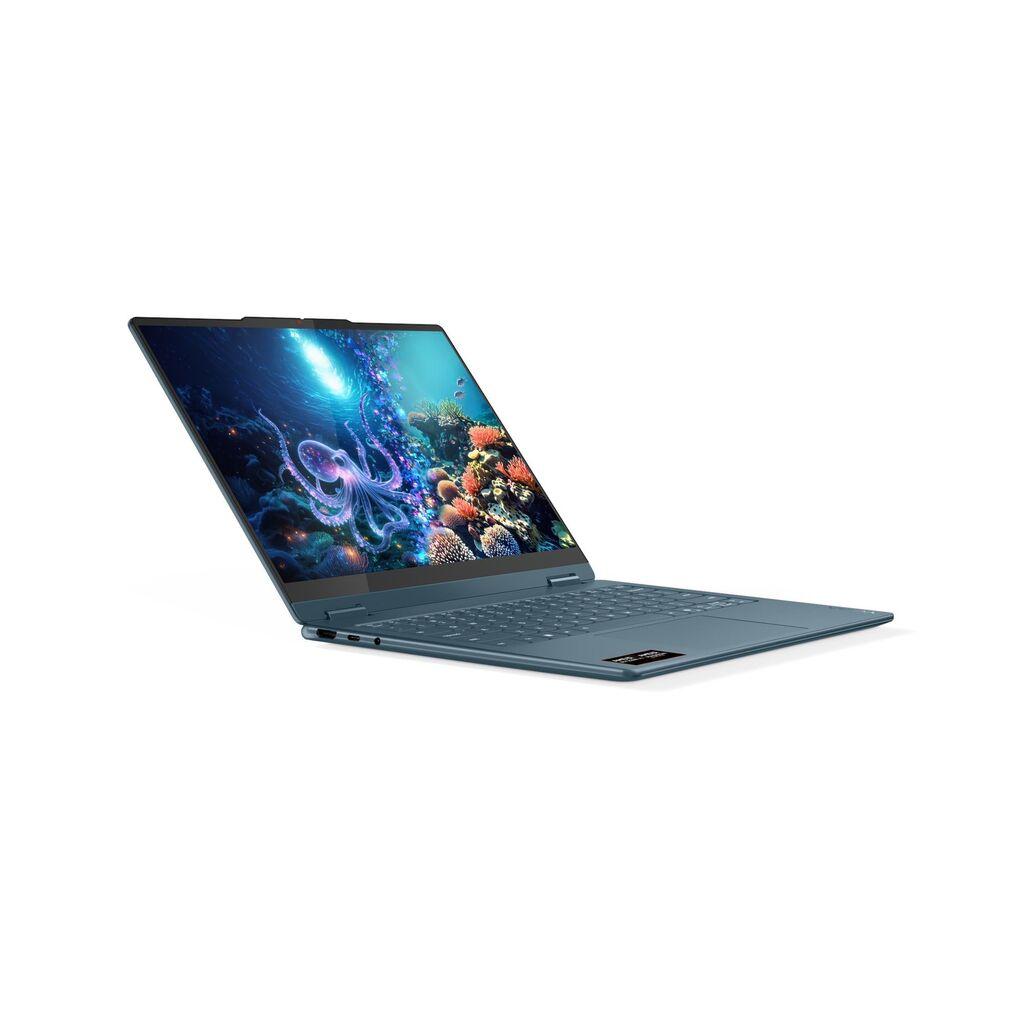 Lenovo Laptop Yoga 7 2in1 14AKP10, 14" OLED, Ryzen AI 5-340, 16GB, 512GB SSD, BKLT, SRB/smaragd, DOS
