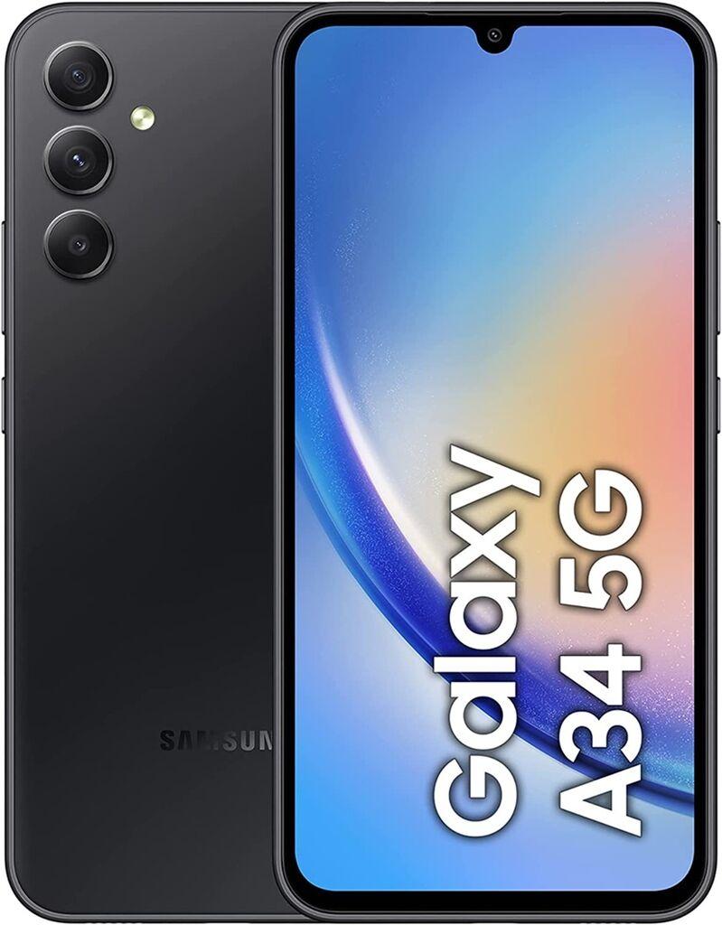 Samsung Refabrikovani mobilni telefon Galaxy A34 5G, 6.6", 2340 x 1080, 120 Hz, 48 MP, 13 MP, 6/128GB, Crni