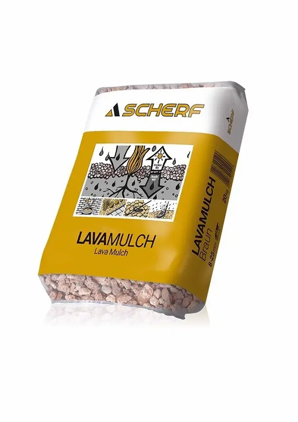 SCHERF Dekorativni kamen Lava Manč, 8-25 mm, 20kg, Crveni