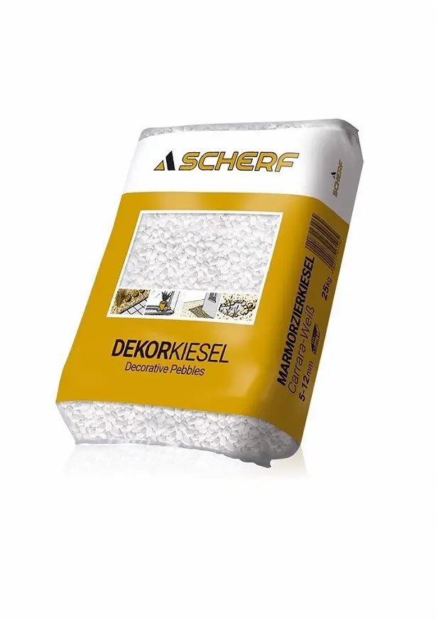 SCHERF Dekorativni kamen Drobljeni mermer, 5-12mm, 15kg, Mat-beli