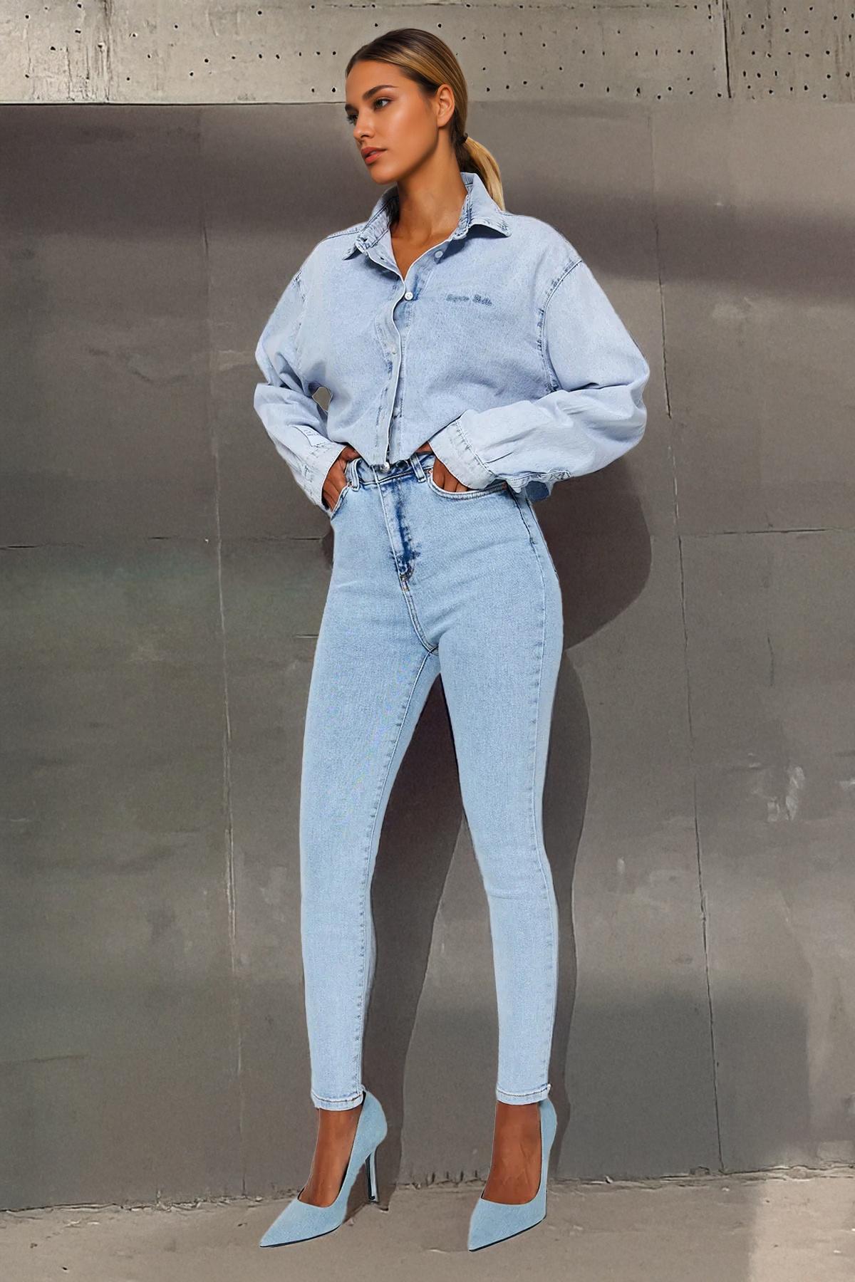 Trendyol Ženske farmerke, Svetloplave