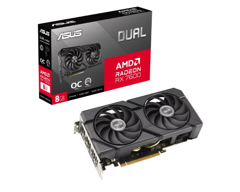 Graficka karta ASUS AMD Radeon RX 7600 EVO 8GB DUAL-RX7600-O8G-EVO