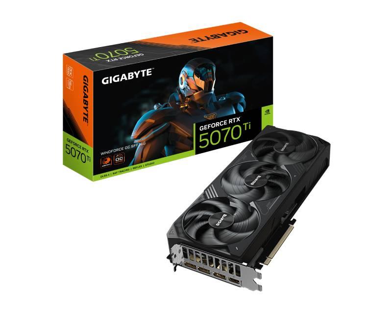 Graficka karta nVidia GIGABYTE GeForce RTX 5070 Ti WINDFORCE 16GB 256bit GV-N507TWF3OC-16GD