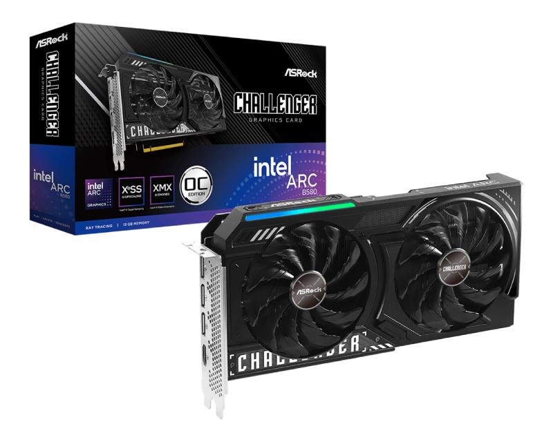 Graficka karta ASROCK Intel Arc B580 Challenger 192-bit GDDR6 12GB OC