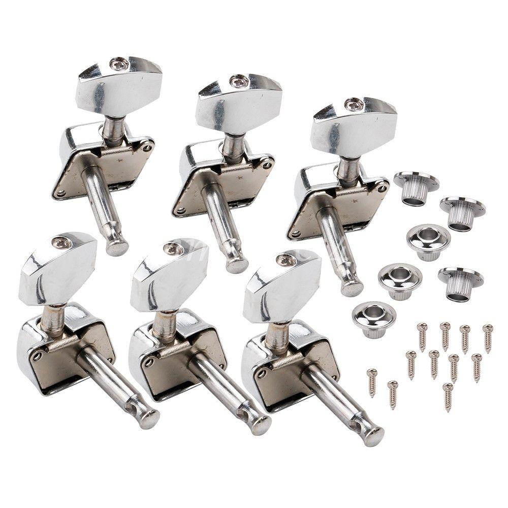 Set Čivija za akustičnu gitaru 3R + 3L, 6 komada, Sive