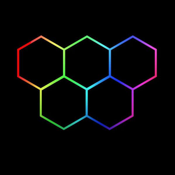 Xled Heksagonalna RGB LED cev, 5 segmenata, 12 V, 410 mm, 23 komada