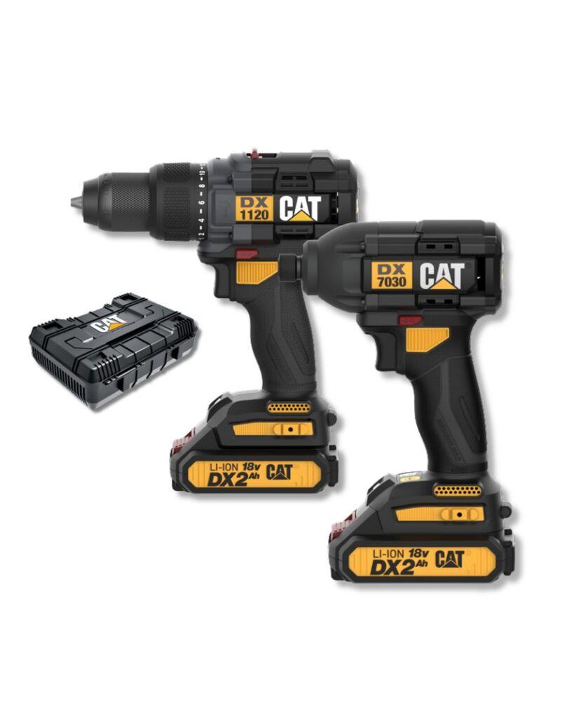 CAT Set akumulatorskih alata DXK201, 2 komada + Baterija, 2.0 Ah, 2 komada + Brzi punjač, 4A