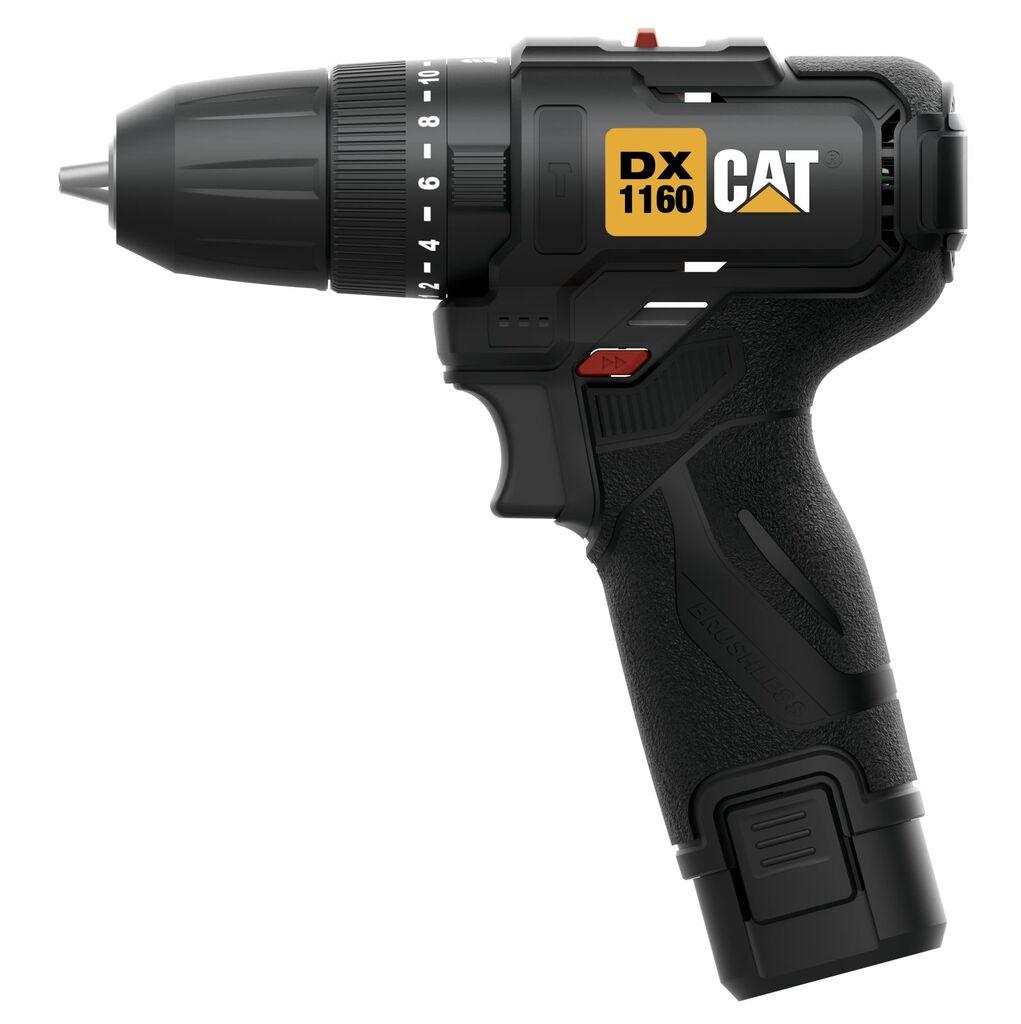 CAT Akumulatorska vibraciona bušilica DX1160, 12V + Baterija, 2.0 Ah + Punjač baterija, 1.5A