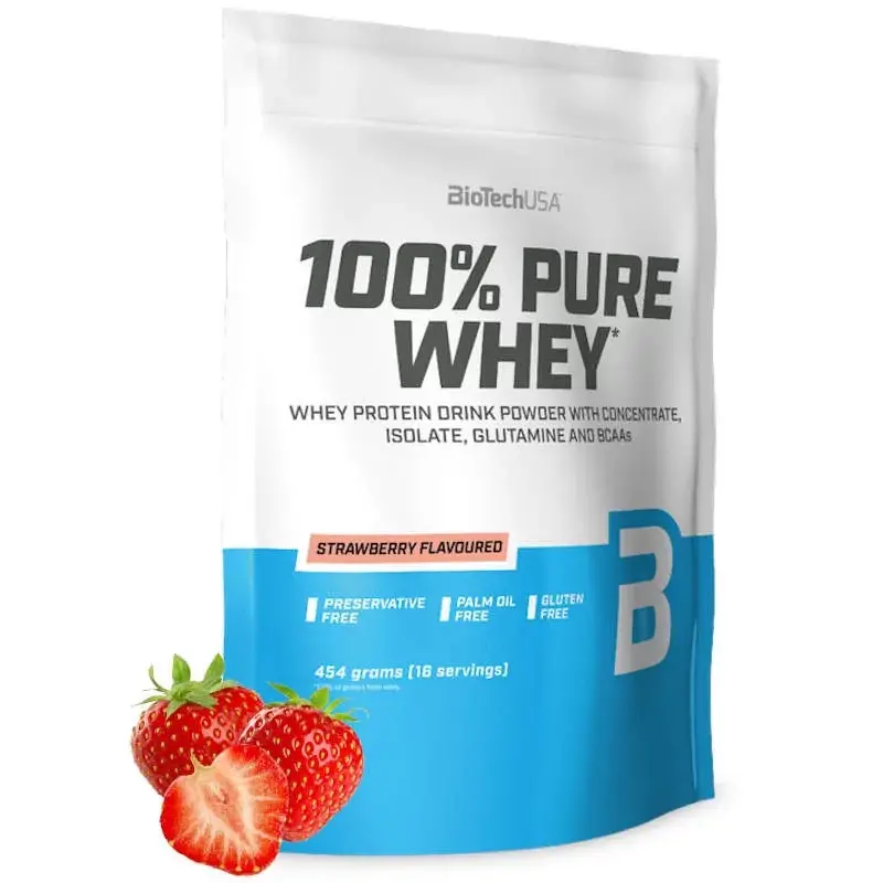 Biotechusa Protein Pure Whey, Jagoda, 454g