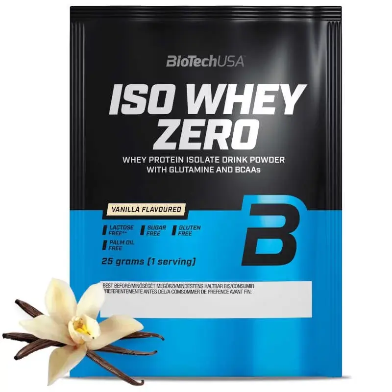 BioTechUSA Protein Iso Whey Zero, Bez laktoze, Vanila, 25g
