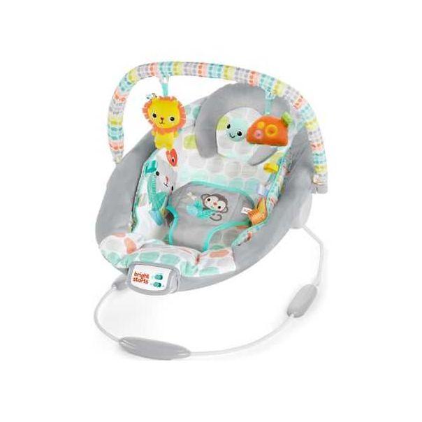 Kids II Ležaljka za bebe Bright Starts Whimsical Wild 11805, Svetlolsiva