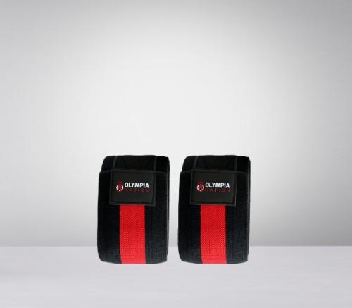 Olympia Nation Steznici za kolena, Elastični, Crveno-crni