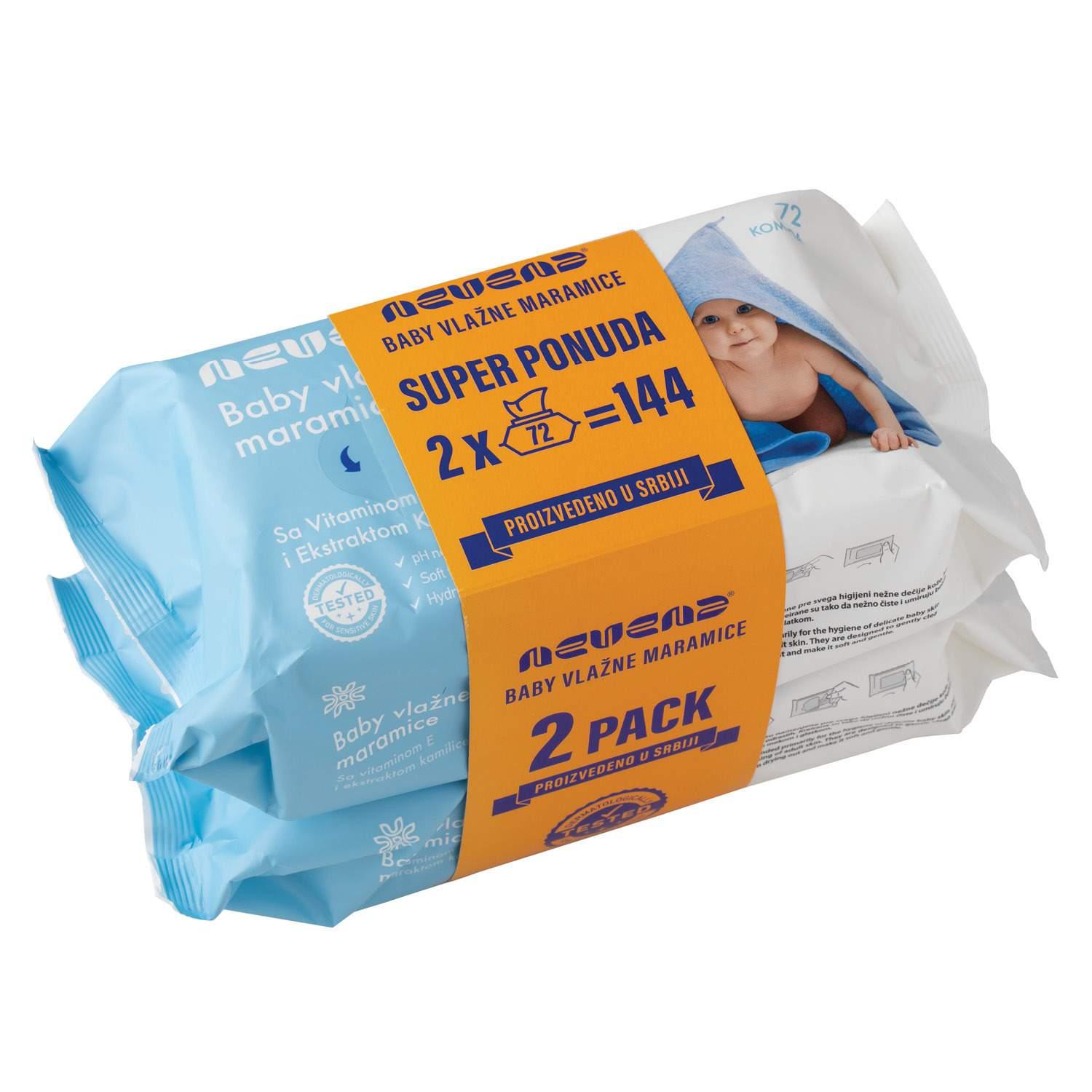 Nevena Vlažne maramice za bebe, 144/1