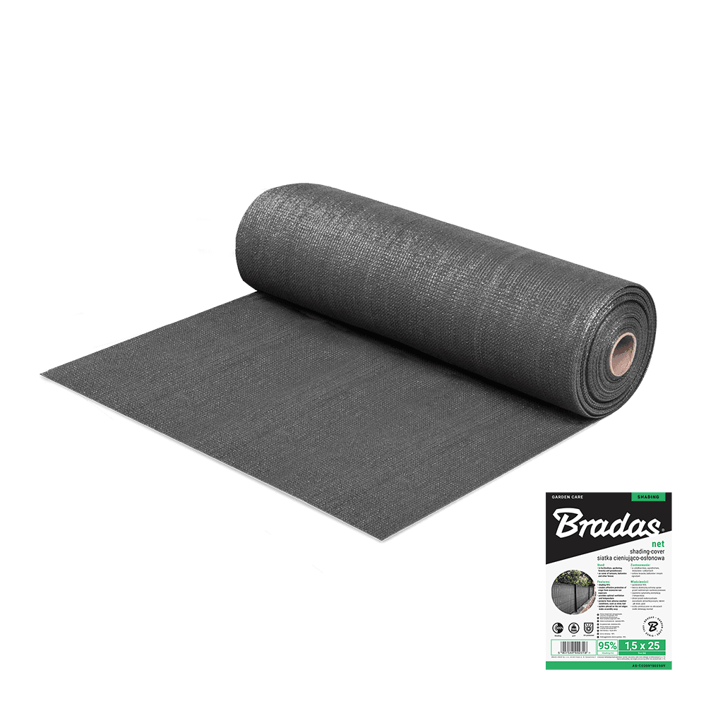 Bradas Mreža za zasenu AS-CO20015025GY, 95 %, 1.5x25 m, 200 g/m²