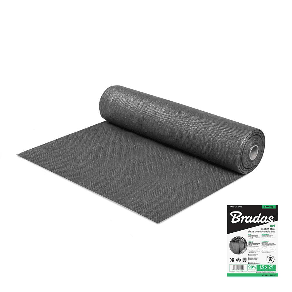 Bradas Mreža za zasenu AS-CO13515025GY, 90 %, 1.5x25 m, 135 g