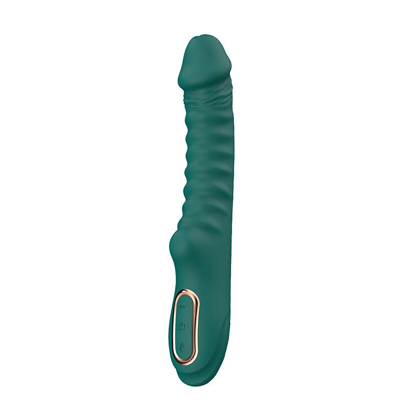 Rebrasti silikonski vibrator Enyalius Green ft001169