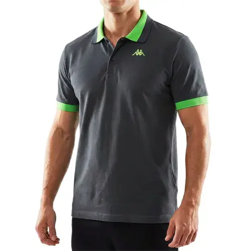 Kappa Muška polo majica Logo Neon, Tamnosiva