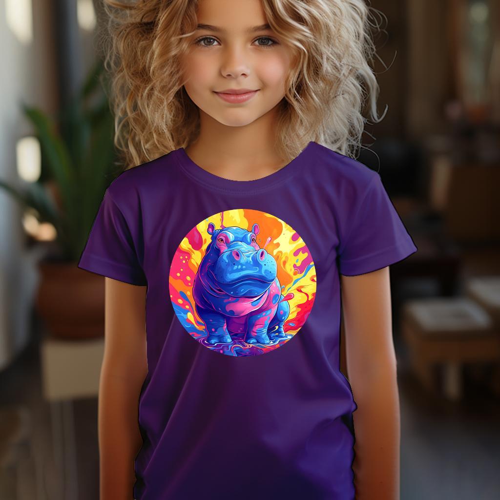 Camiseta Majica sa štampanim printom Cam 599, Dečija, Patlidžan