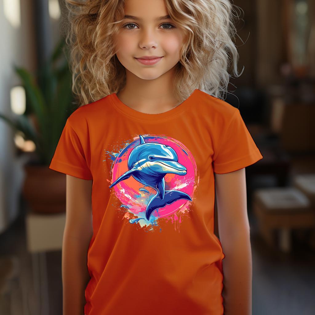 Camiseta Majica sa štampanim printom Cam 603, Dečija, Narandžasta