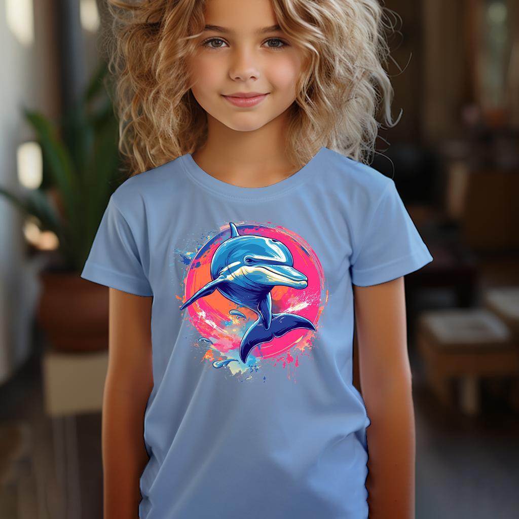 Camiseta Majica sa štampanim printom Cam 603, Dečija, Cijan