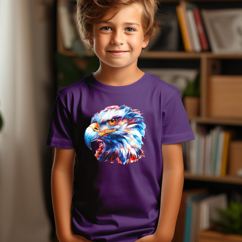 Camiseta Majica sa štampanim printom Cam 619, Dečija, Patlidžan