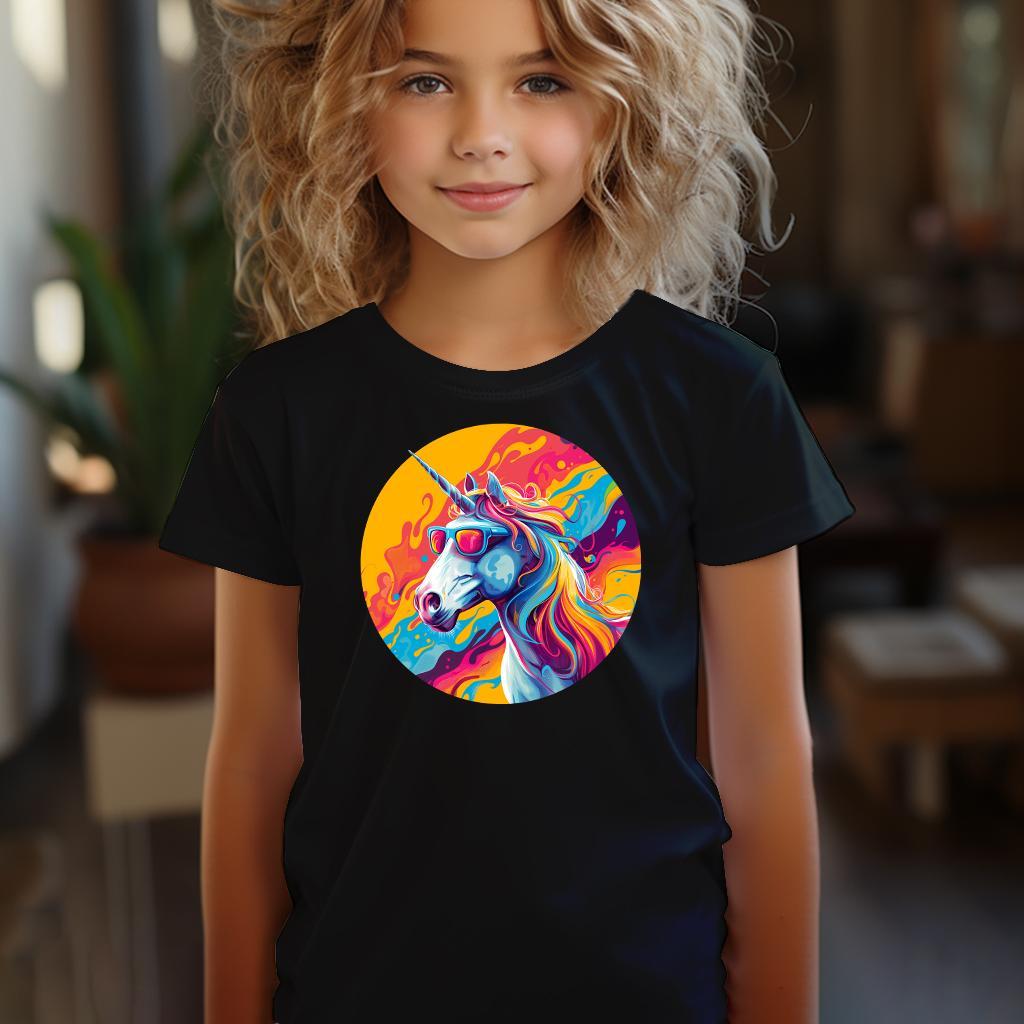 Camiseta Majica sa štampanim printom Cam 605, Dečija, Crna