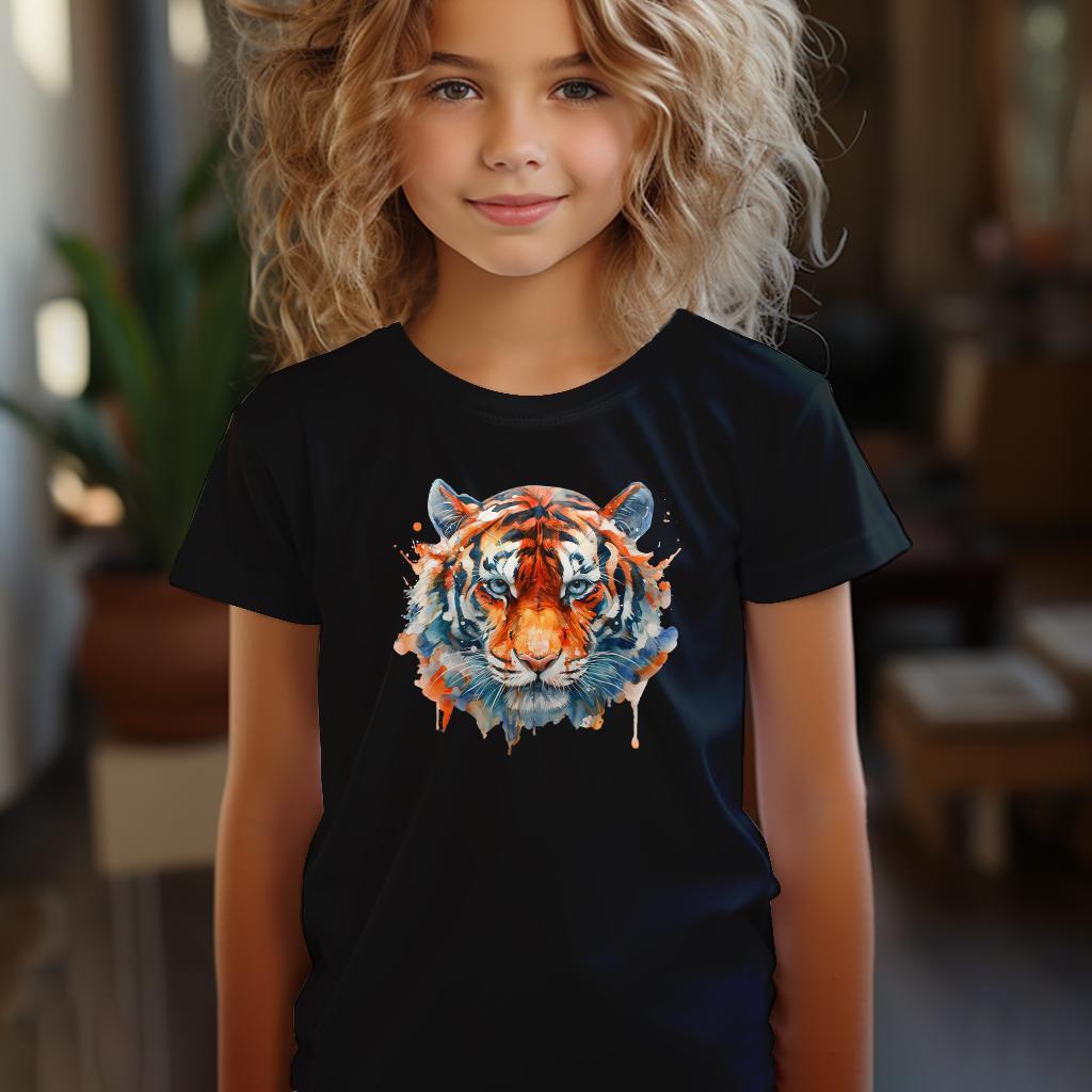 Camiseta Majica sa štampanim printom Cam 657, Dečija, Crna